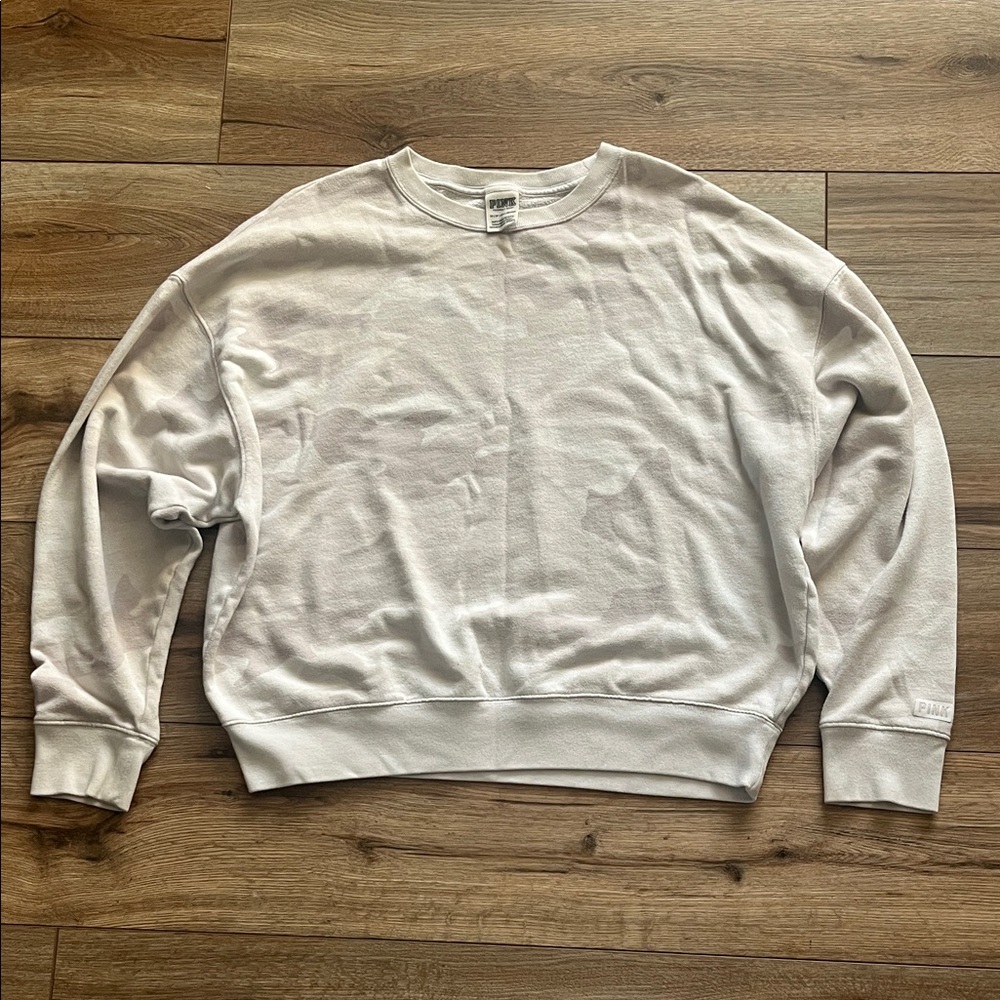 Victoria's Secret Off-White Camo Crewneck Sweatshirt